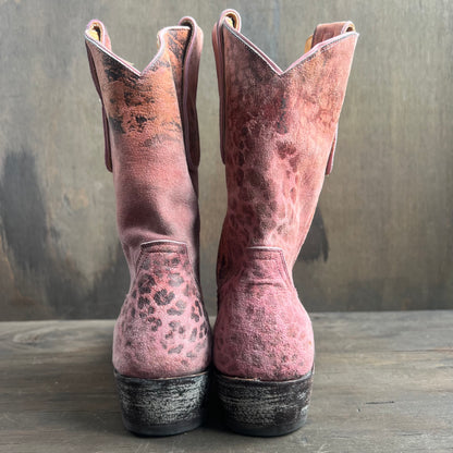 Old Gringo Pink Cheetah Print Cowgirl Boots