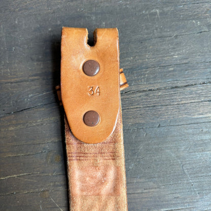 Rockmount Ranch Wear Tan Tooled Leather Belt