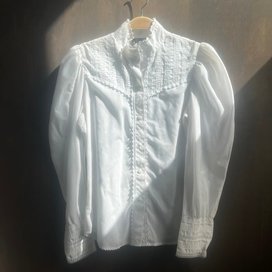 Circle T Western White Blouse