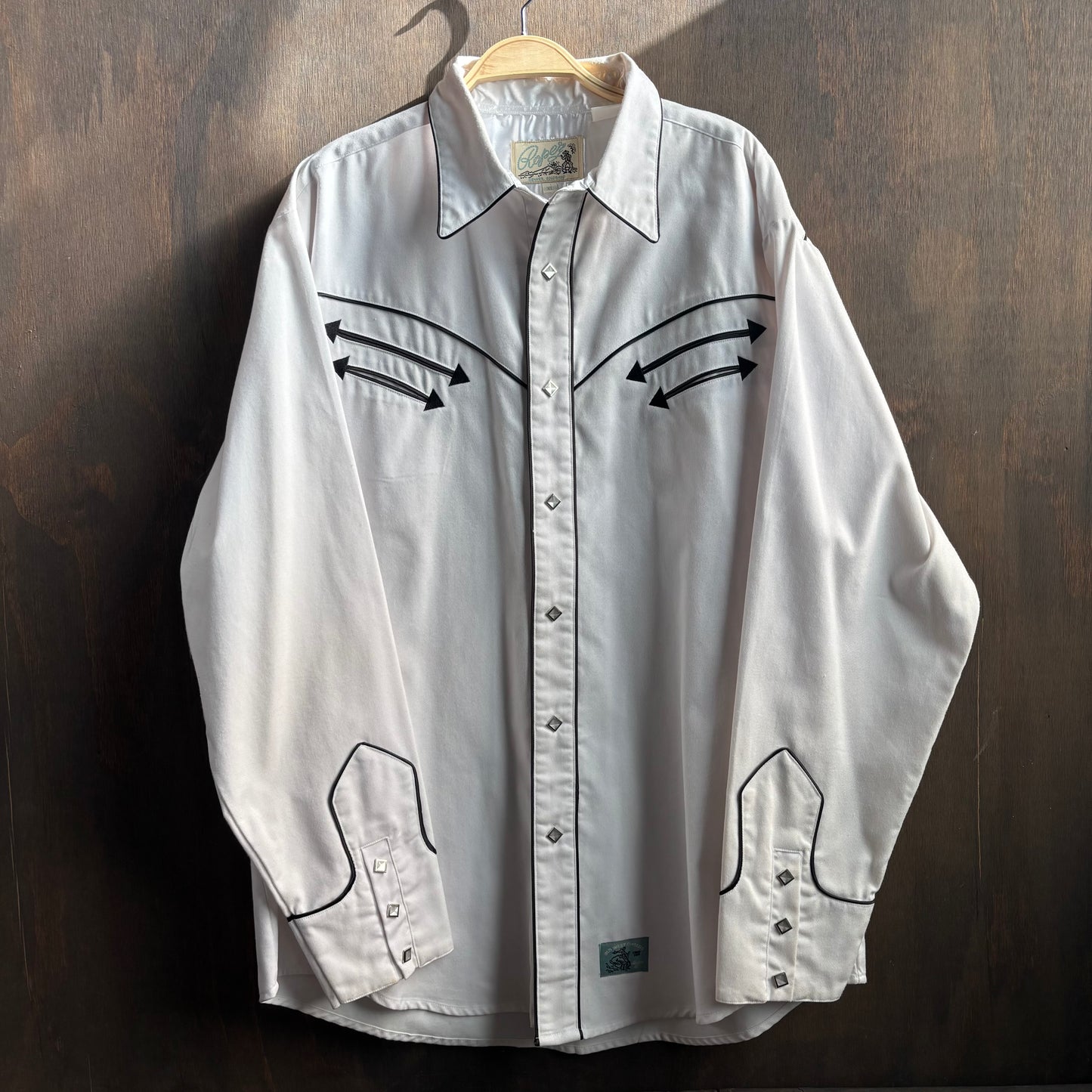 Roper White Western Pearl Snap