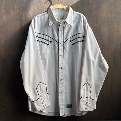 Roper White Western Pearl Snap