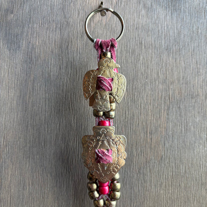 Thunderbird and Arrowhead Concho Keychain