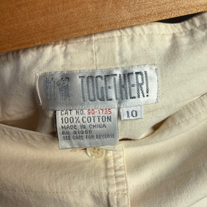 Cream Button Up Skirt