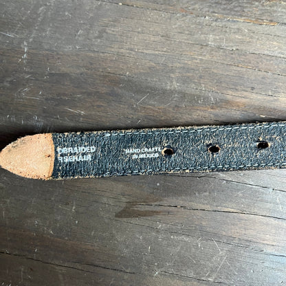 Black Leather and Horsehair Belt