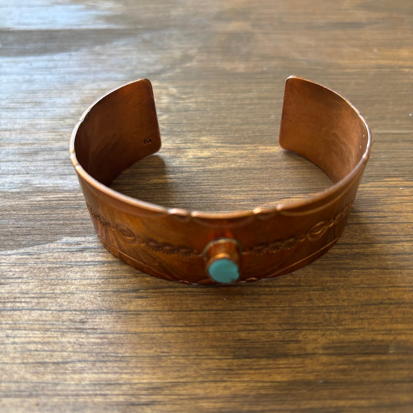 Tooled Copper Cuff Bracelet