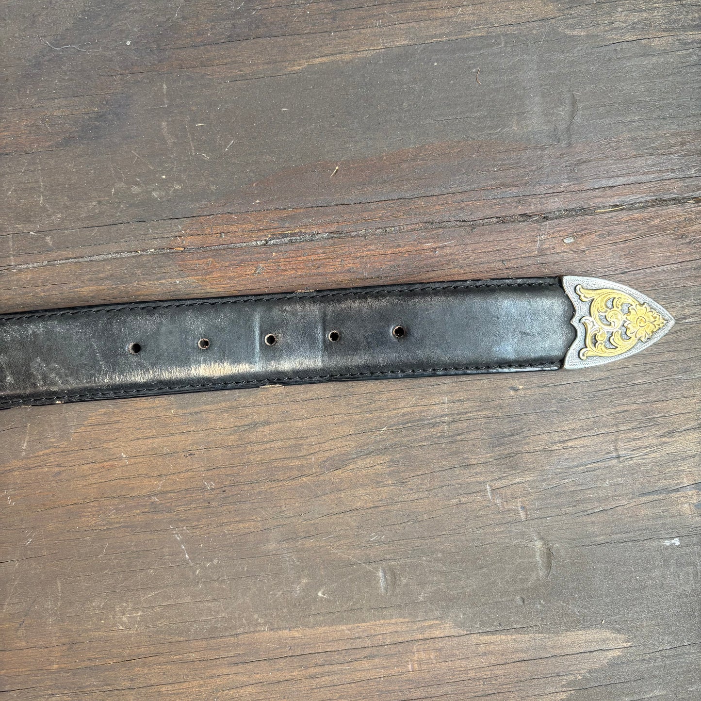 Two-Tone Horseshoe Studded Belt