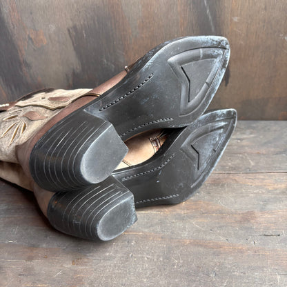 Two-Tone Cutout Boots