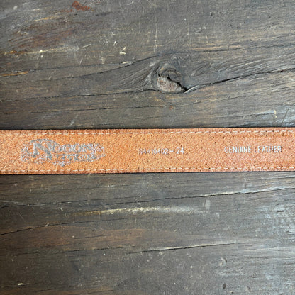 Kids Nocona Tooled Leather Belt with Bull Rider Buckle