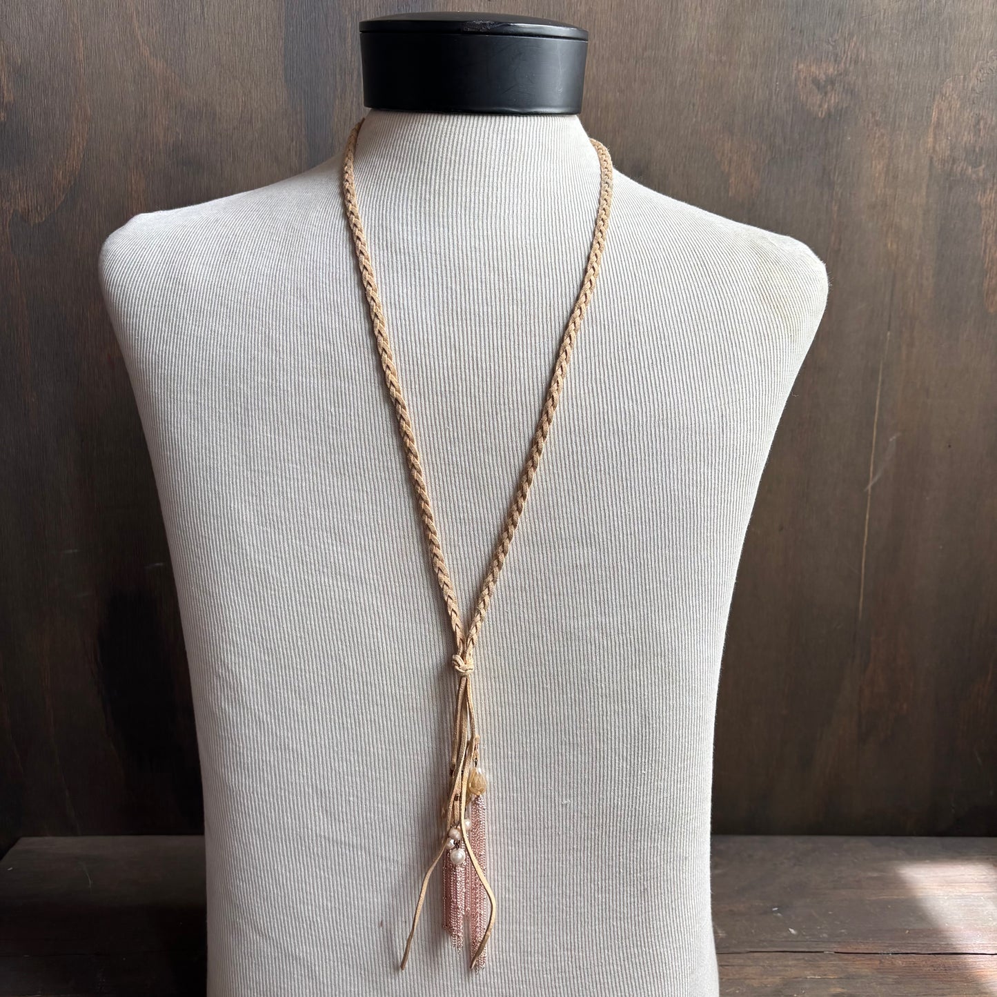 Beige Braided Necklace