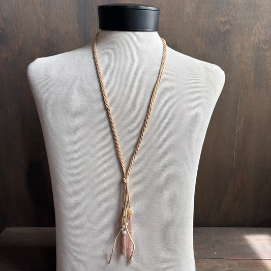 Beige Braided Necklace