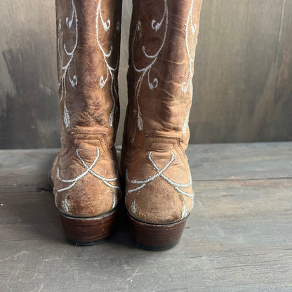 Old Gringo Cowgirl Boots with White Stitched Designs