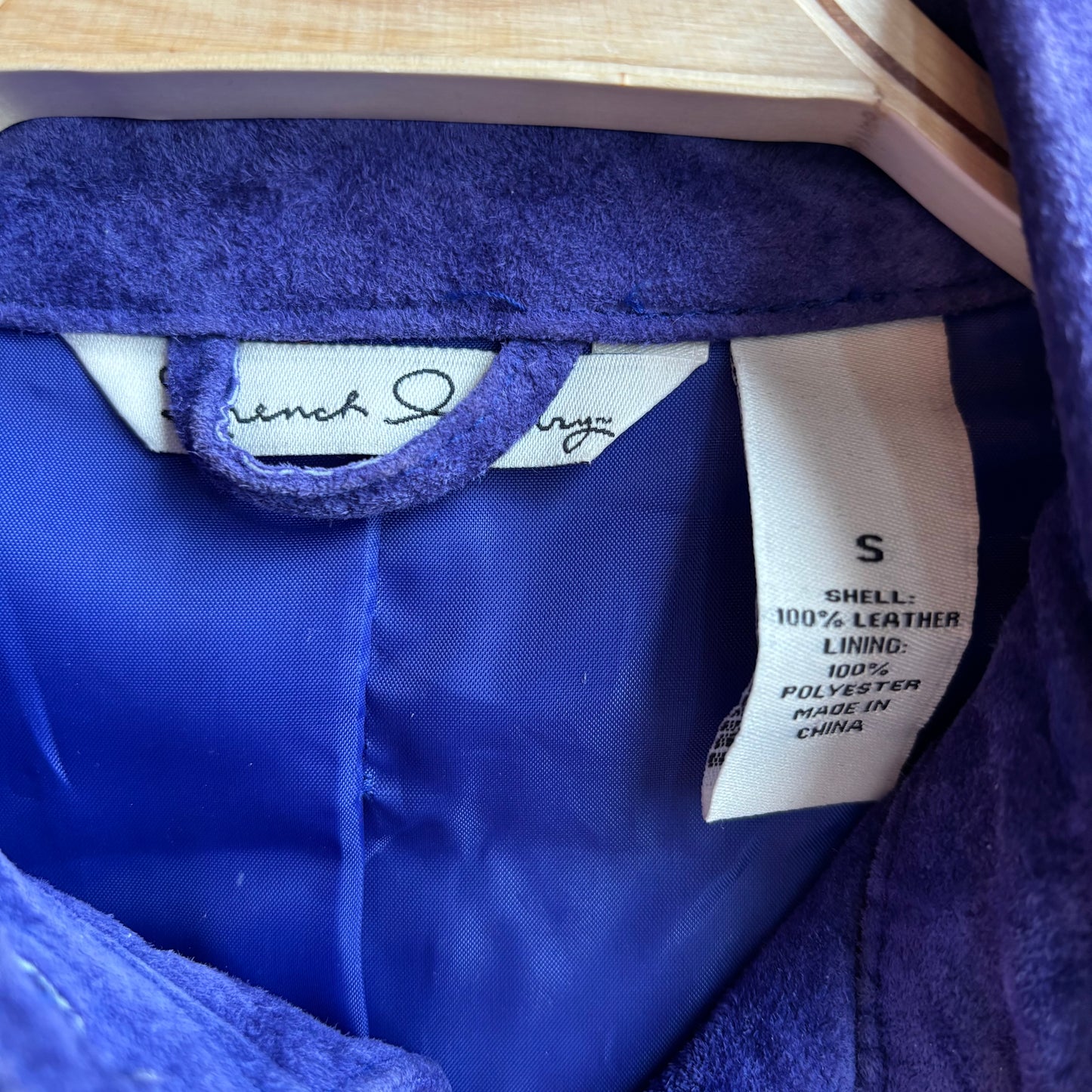 French Laundry Purple Leather Jacket