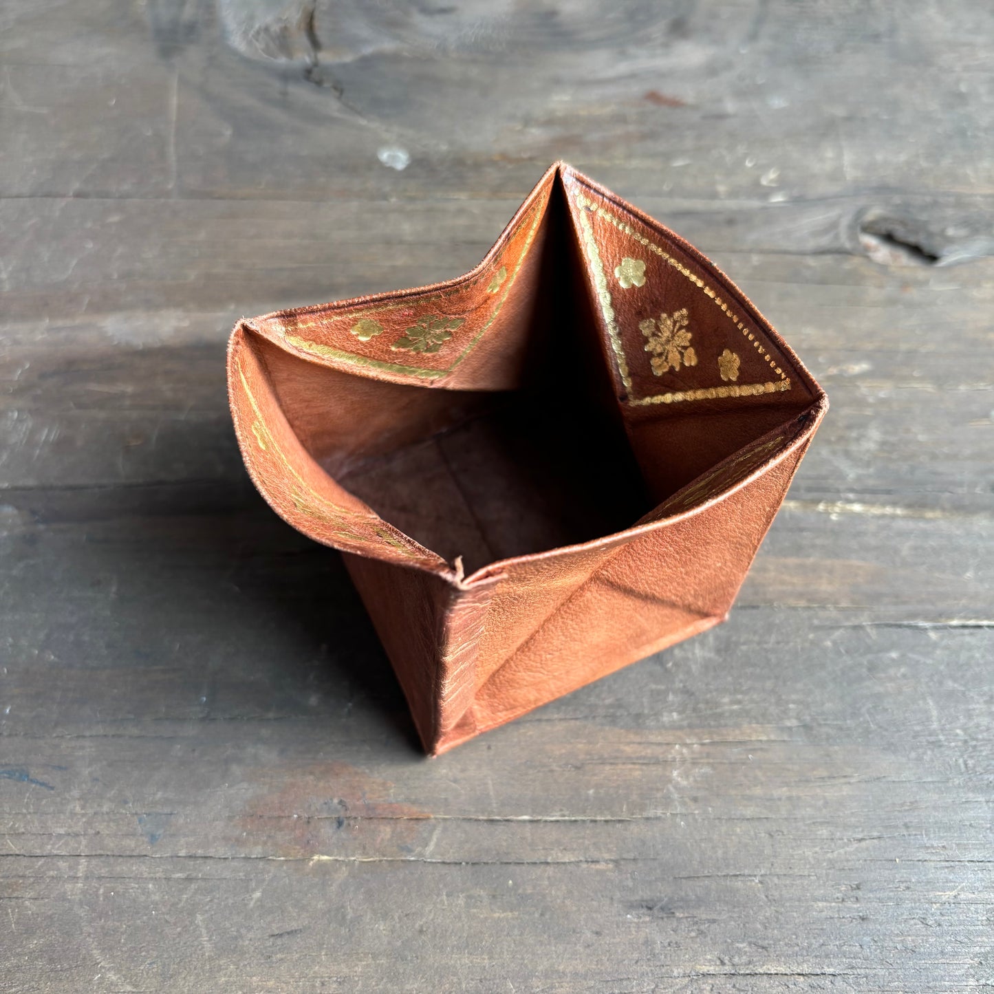 Vintage Foldable Leather Box