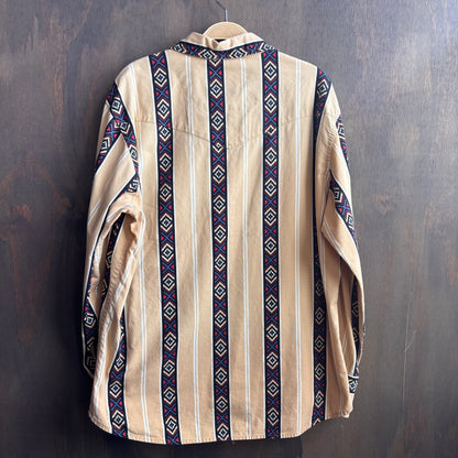 Vintage Wrangler Striped Pearl Snap