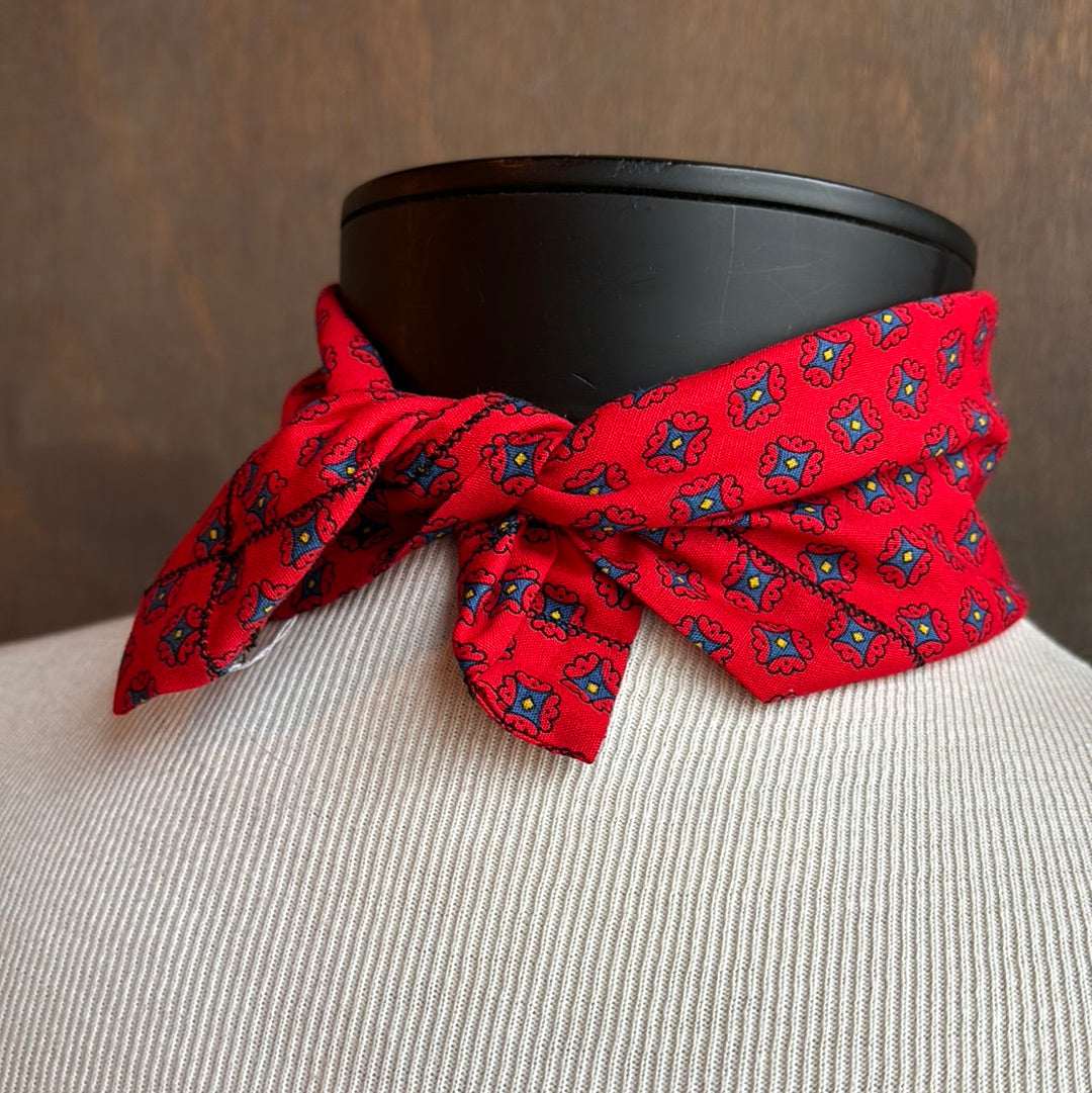 Red Patterned Neck Scarf