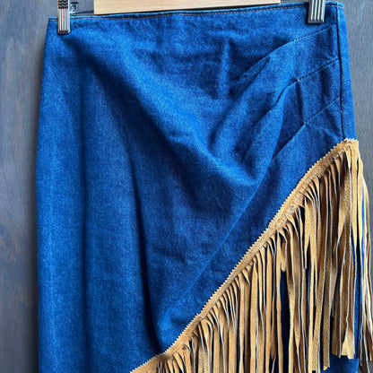 Frontier Denim Fringed Set
