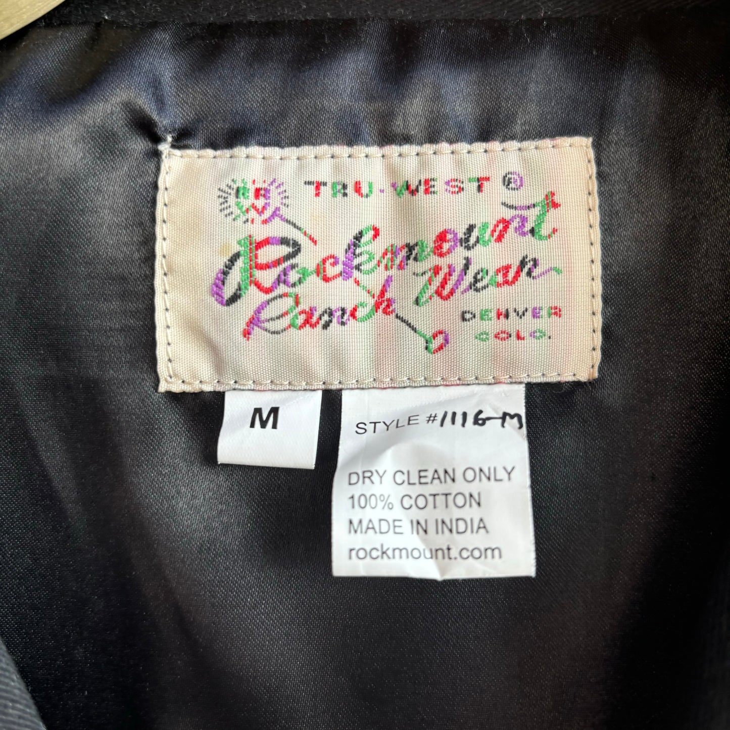 Rockmount Ranchwear Black Denim Bomber Jacket