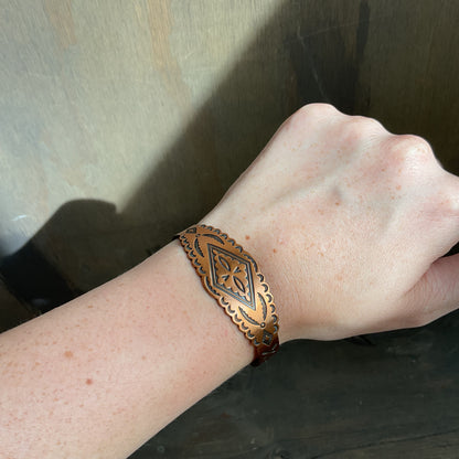 Southwestern Style Copper Cuff Bracelet