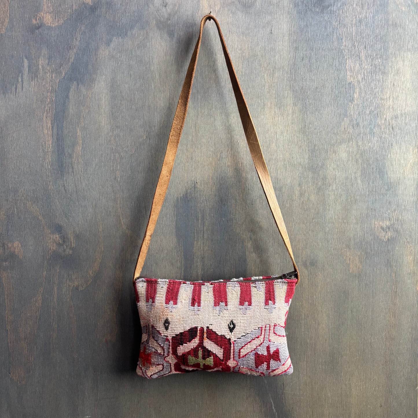 Kilim Purse with Leather Strap