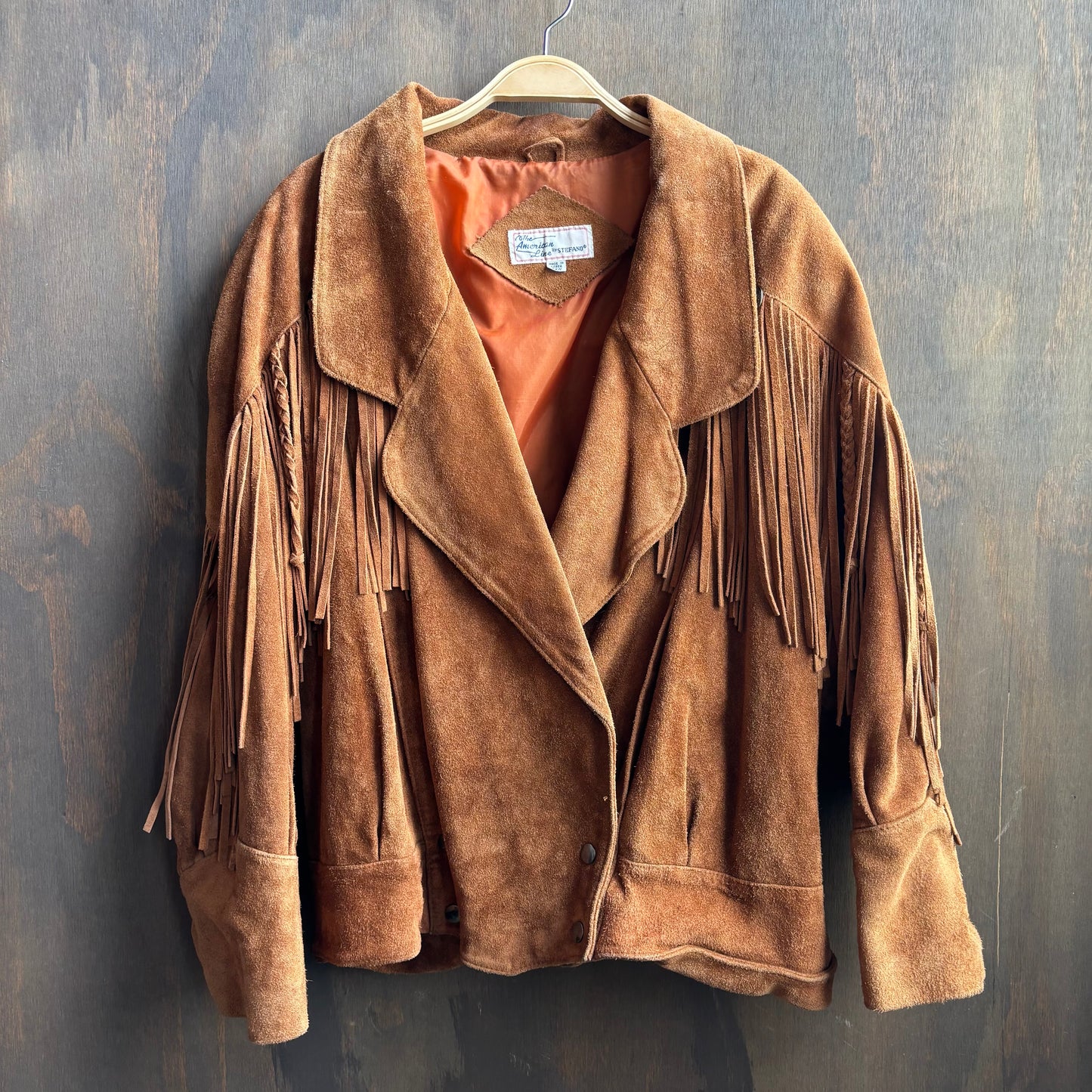 Fringed Leather Bomber Jacket