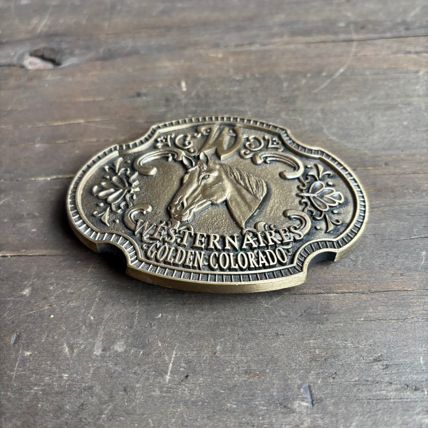 Brass Westernaires Horse Belt Buckle