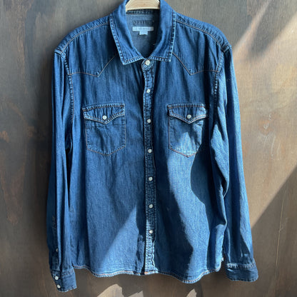 Denim Pearl Snap