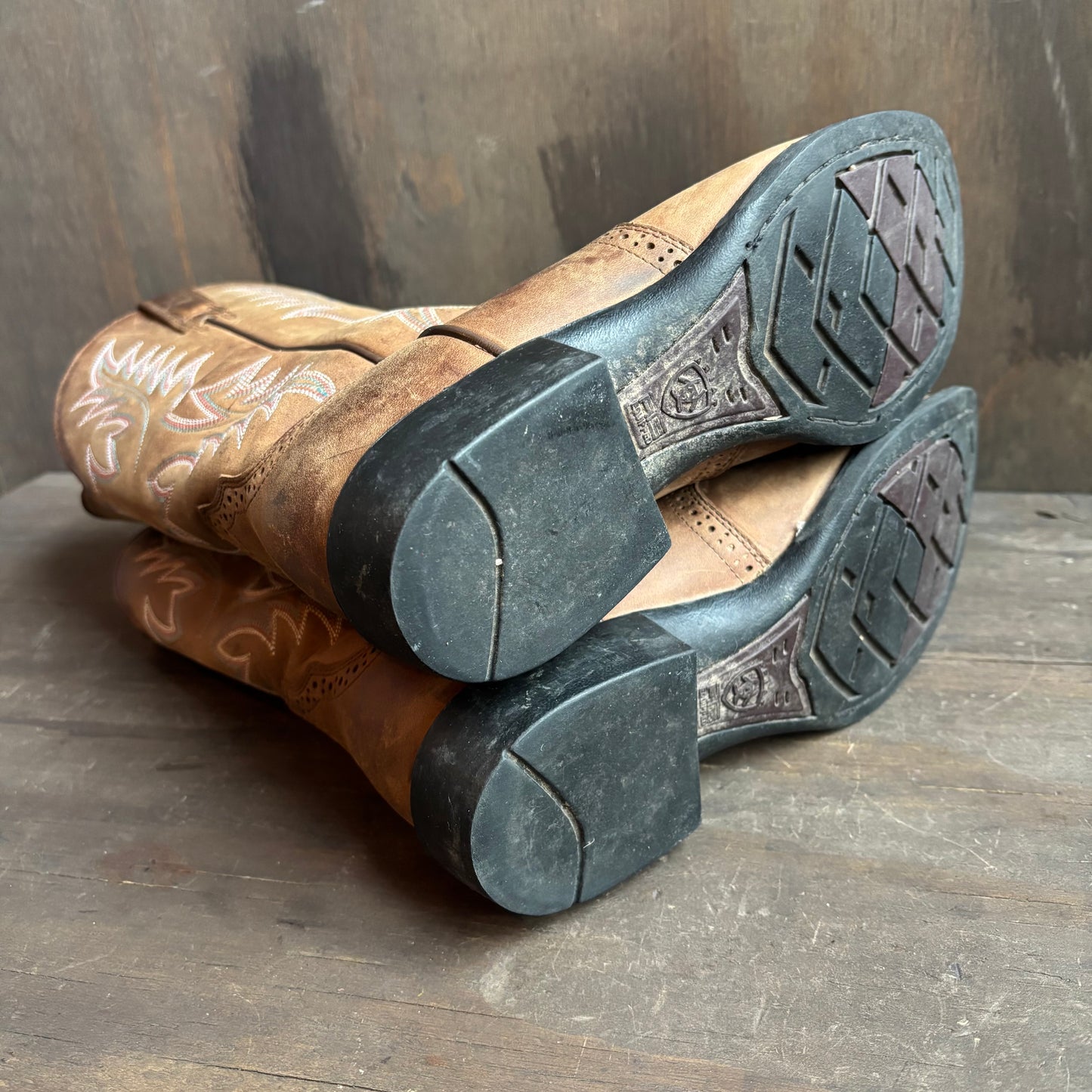 Ariat Brown Leather Roper Boots