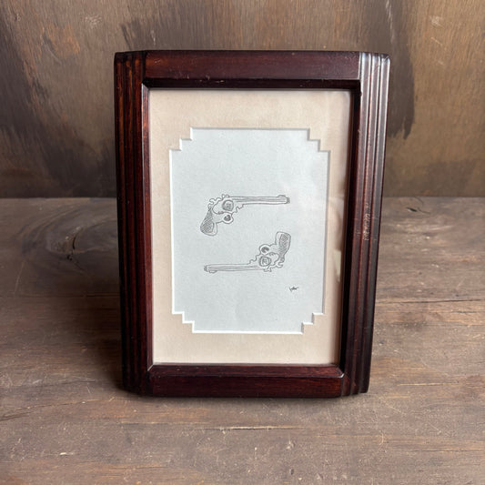 Karen "K" Abate Revolvers in Wood Frame