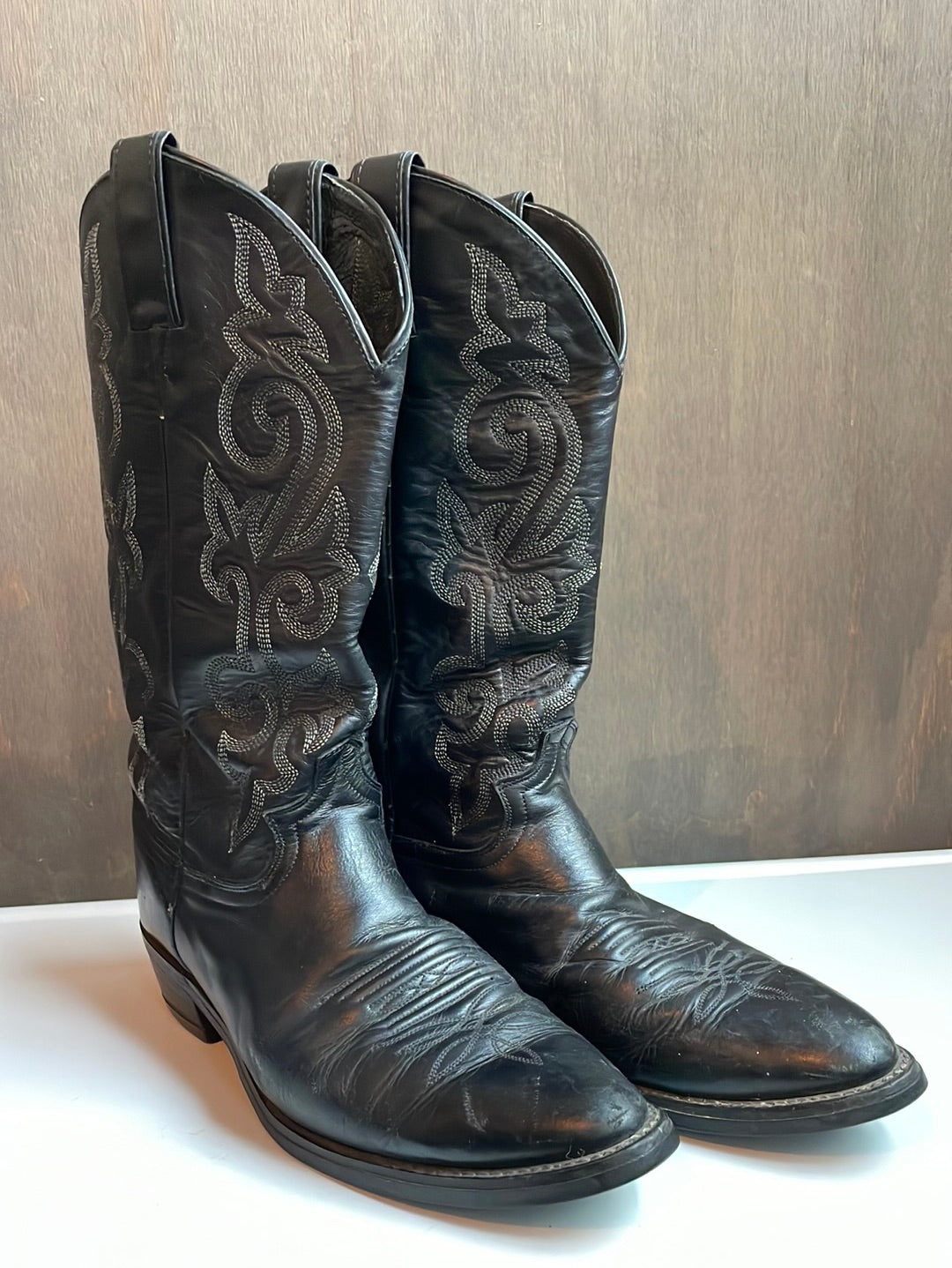 Vintage Justin Black Western Boots