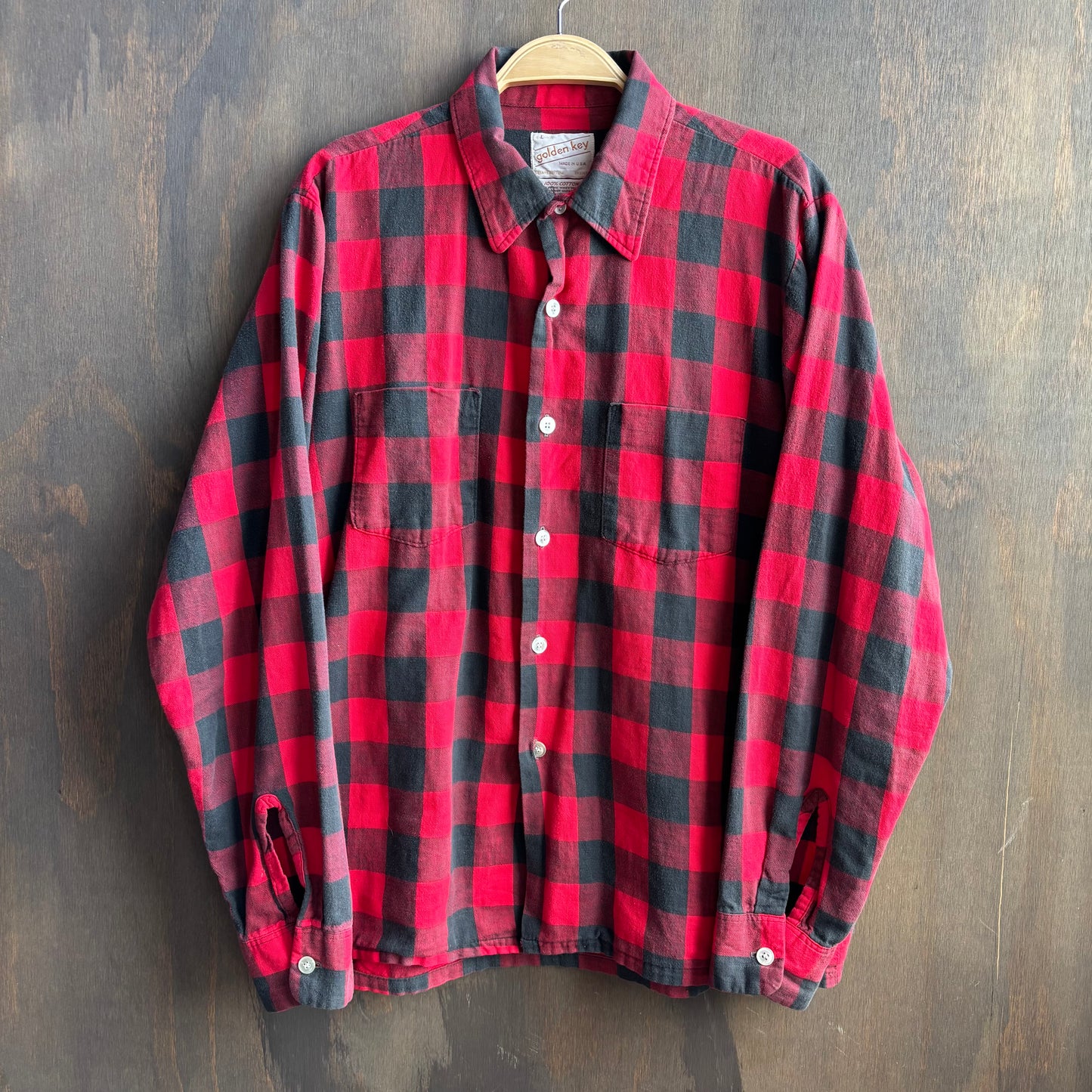 Vintage Red Buffalo Plaid Button Up