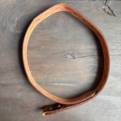 Tooled Leather Tan Belt