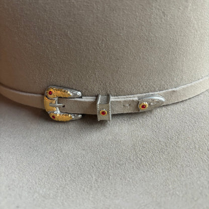 Stetson Beige 5X Hat with Buckle