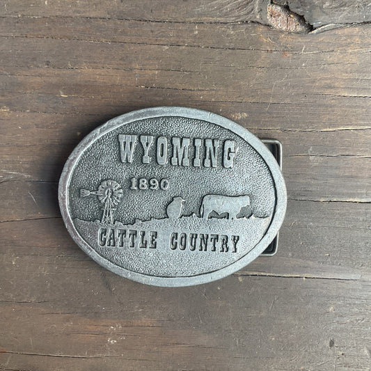 Wyoming Cattle Country Belt Buckle