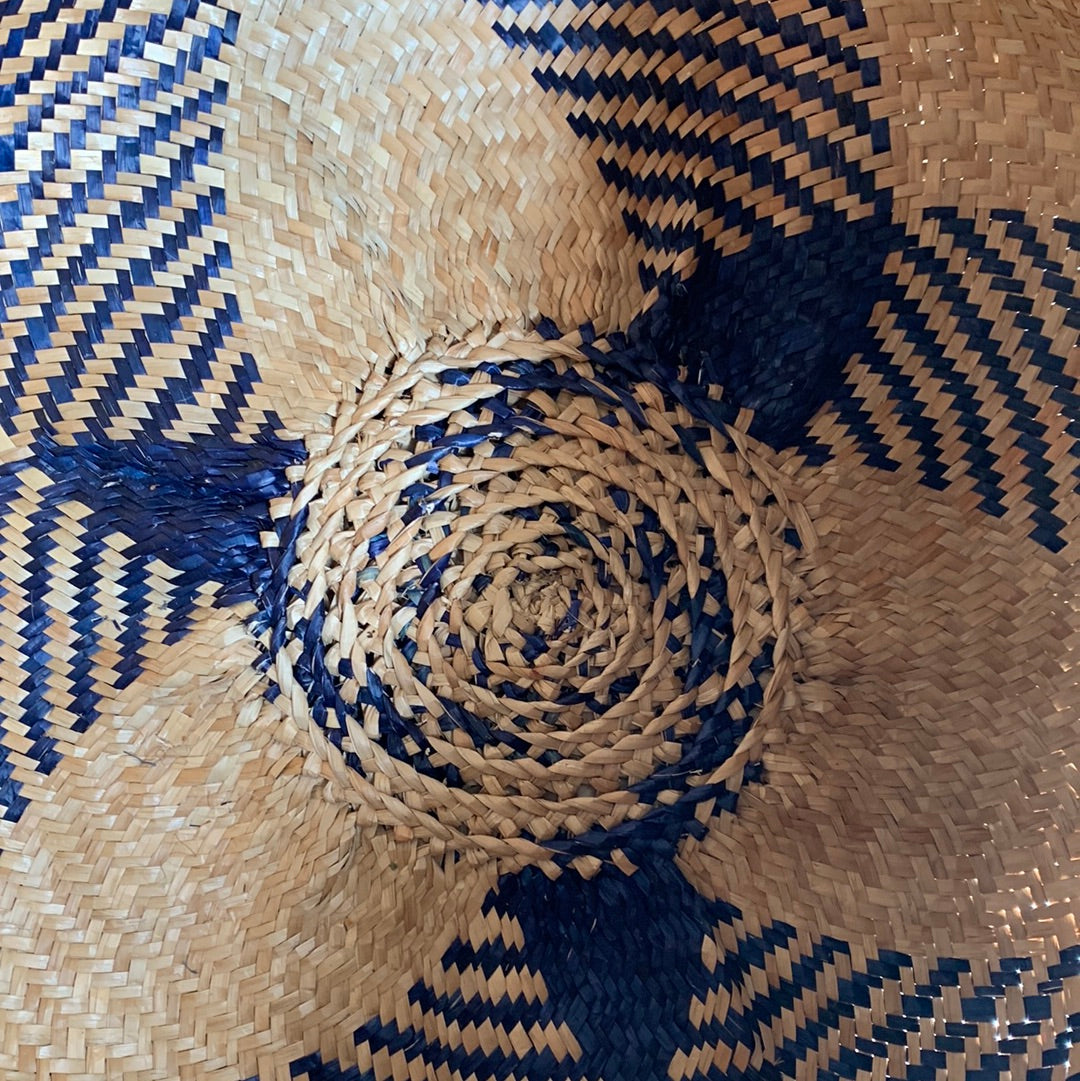Large woven basket with handles