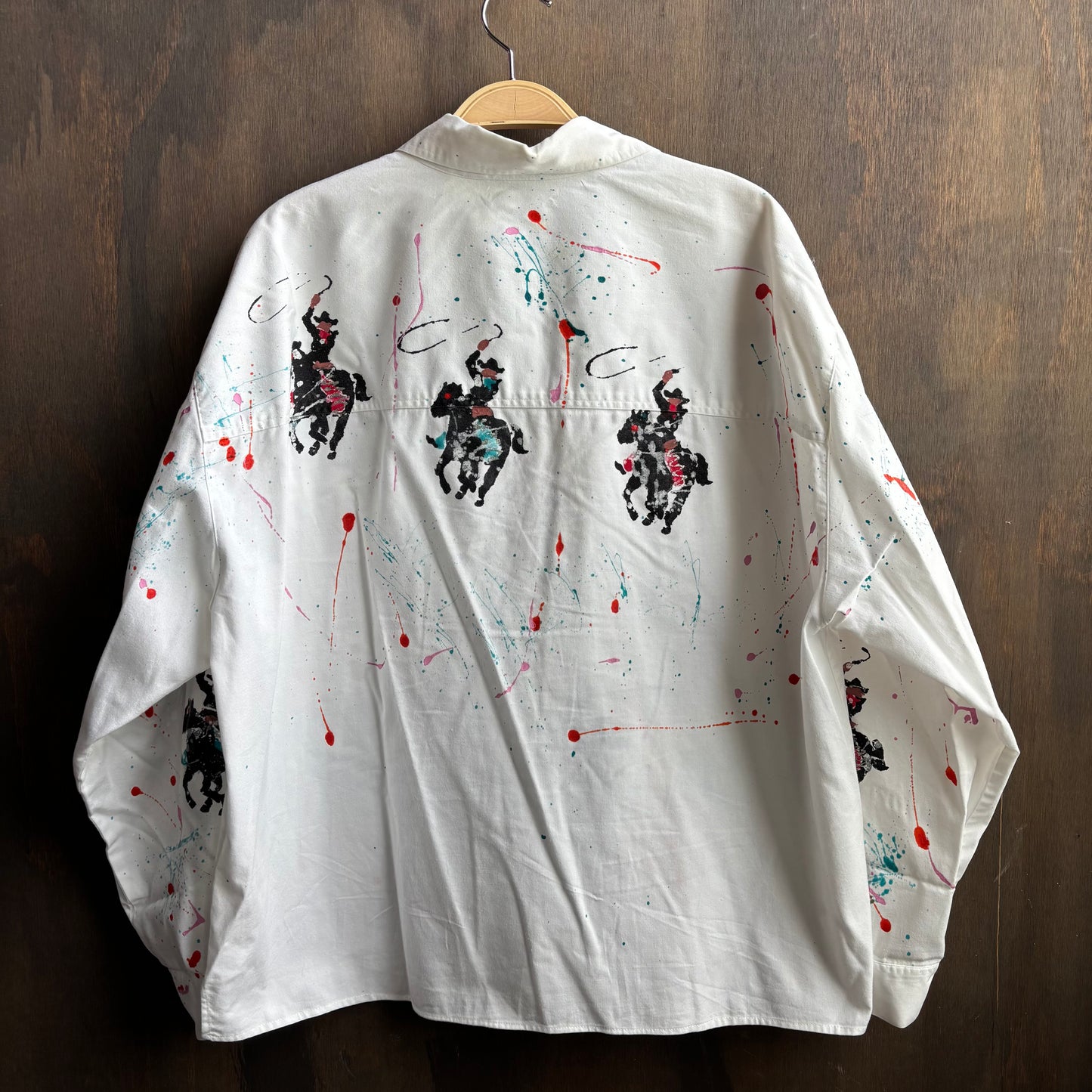 Splatter Paint Horse Button Up