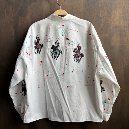 Splatter Paint Horse Button Up