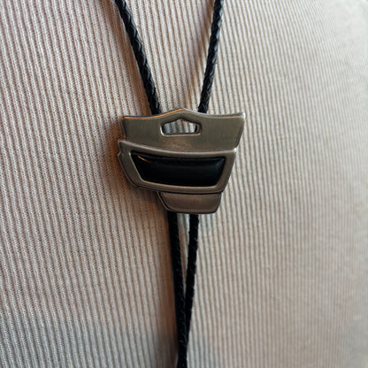 Silver and Black Bolo