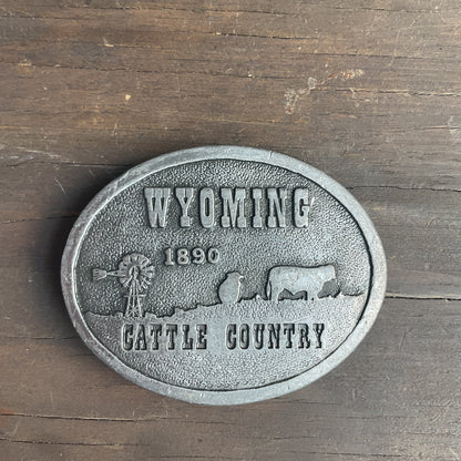 Wyoming Cattle Country Belt Buckle