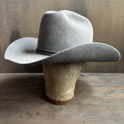 Vintage Grey Resistol Hat with Concho Buckle Band
