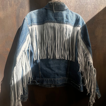 Out of The Blue Fringed Vintage Jacket