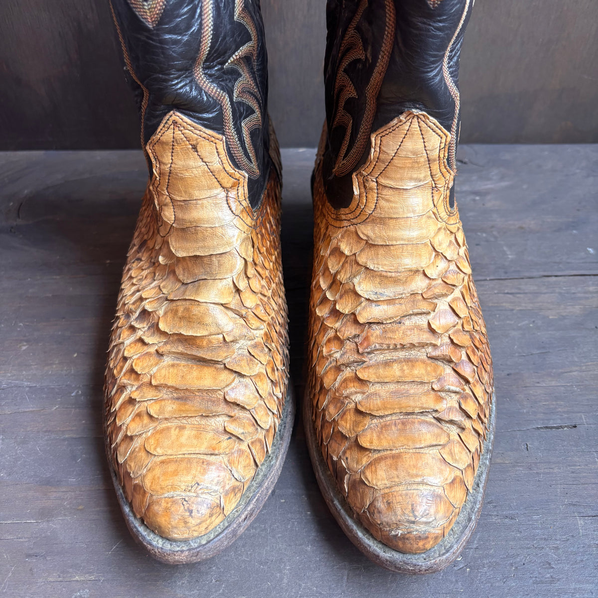 Vintage Nocona Two-Tone Reptile Foot Boots