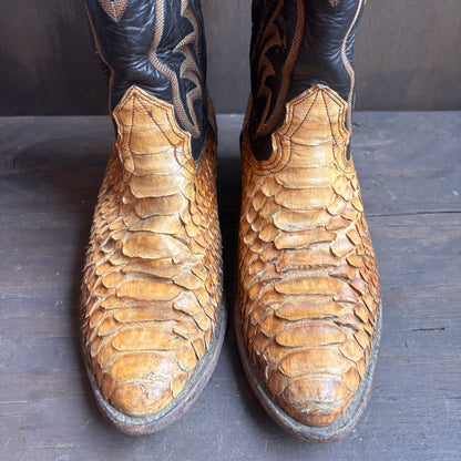 Vintage Nocona Two-Tone Reptile Foot Boots