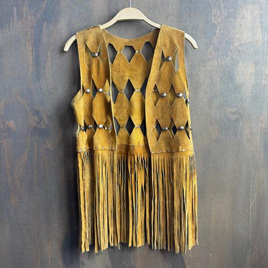 Vintage Suede Studded Vest