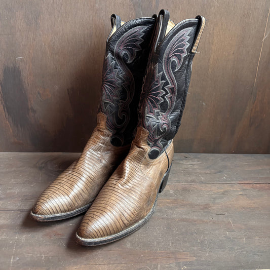 Vintage Dan Post Reptile Foot Boots