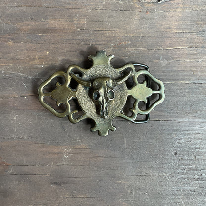 Cow Skull Belt Buckle