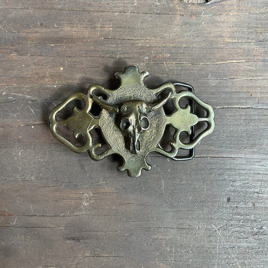 Cow Skull Belt Buckle