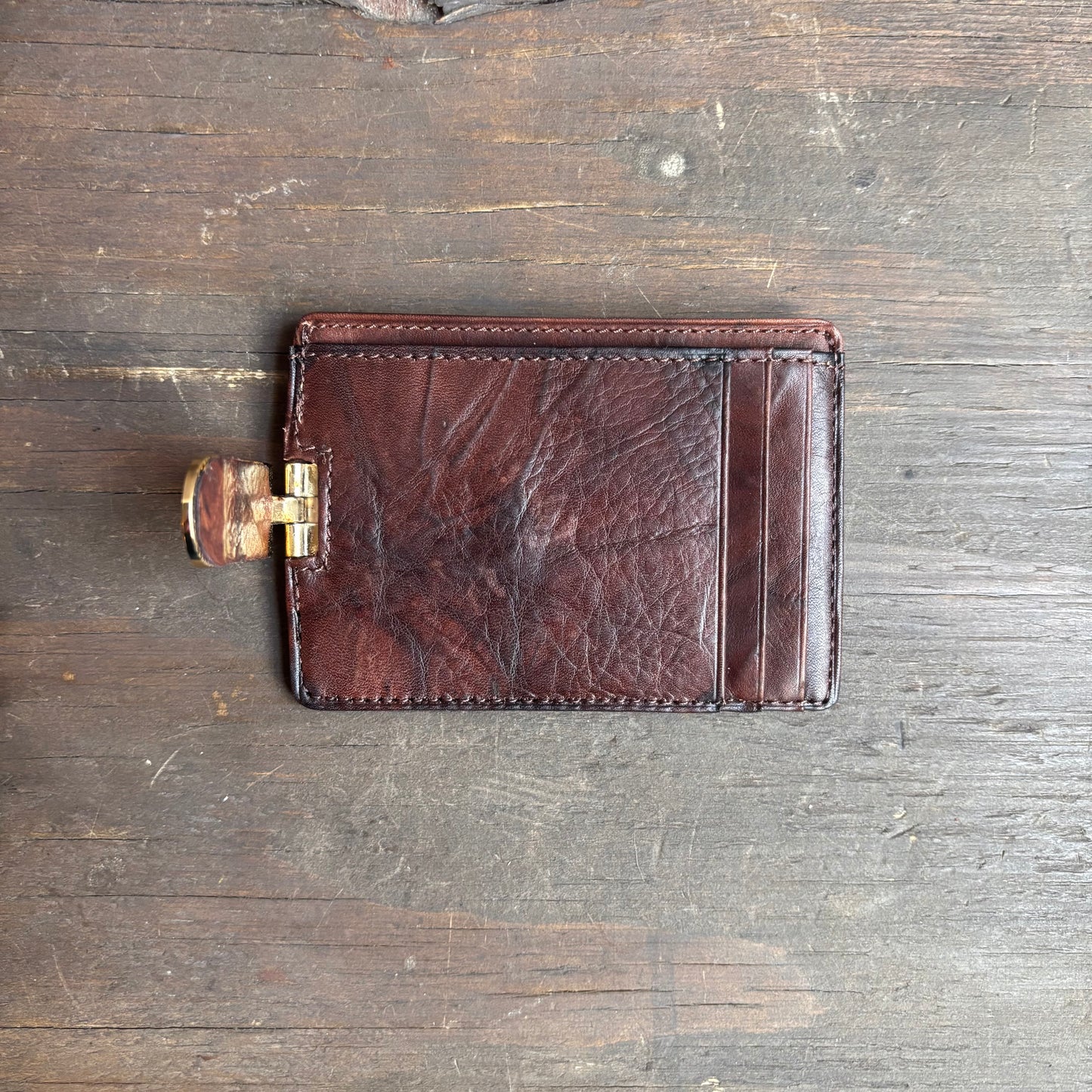 Vintage Dopp Collection Brown Leather Wallet