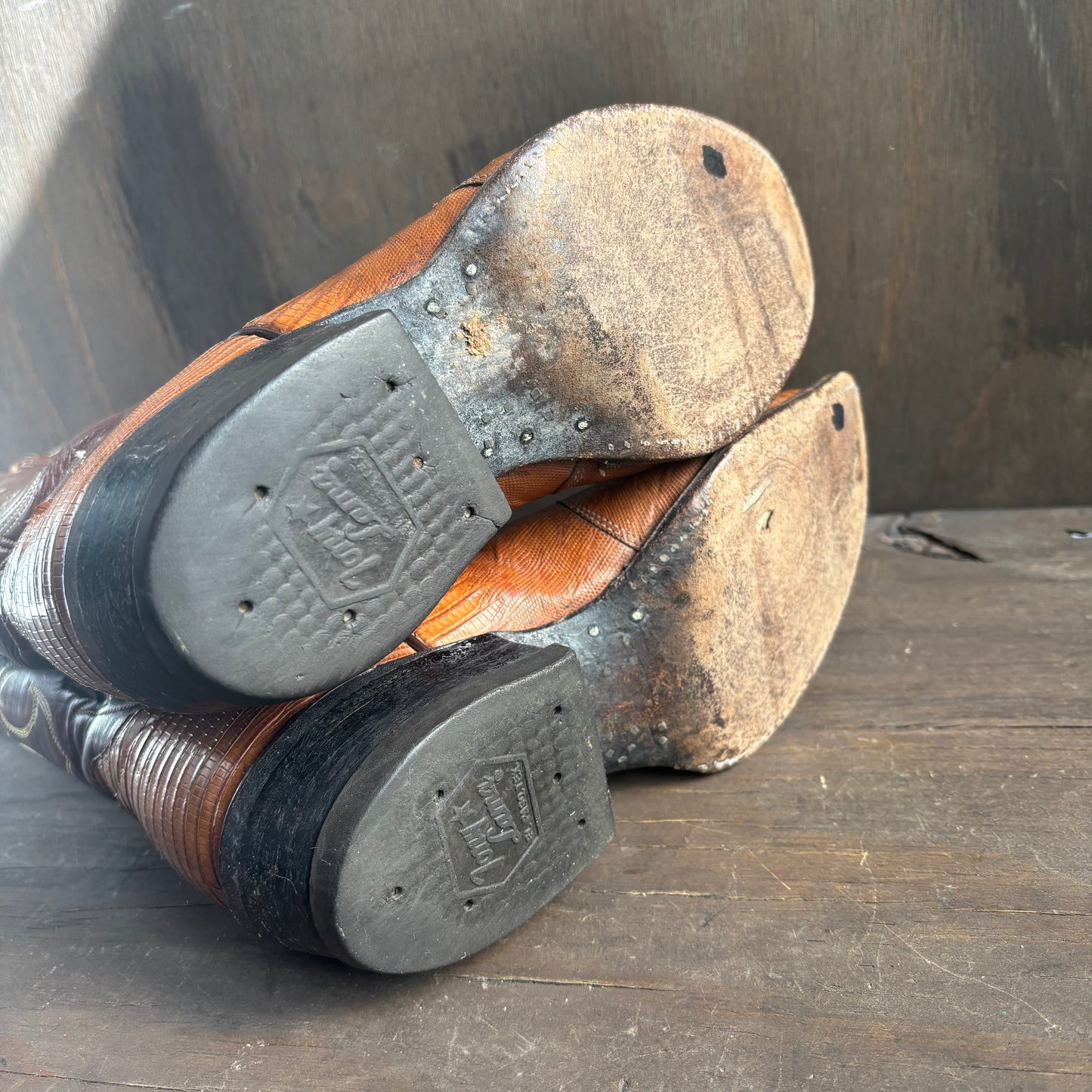 Tony Lama Tan Reptile Boots