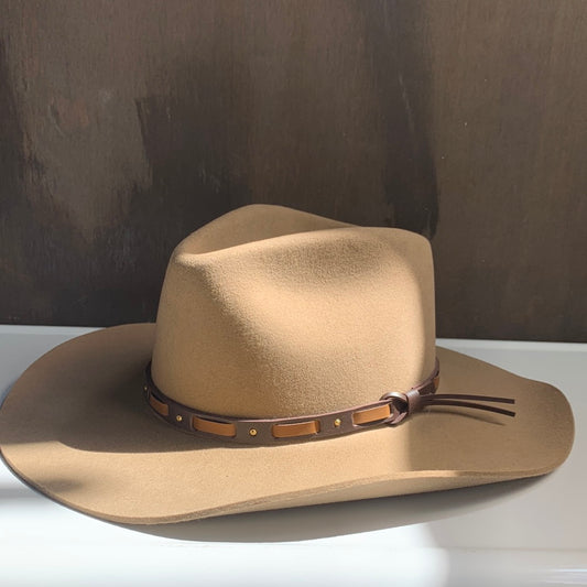 Stallion by Stetson Hat with Leather Two-Tone Band