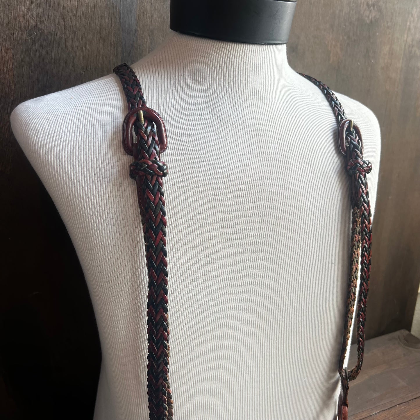 Braided Leather Suspenders